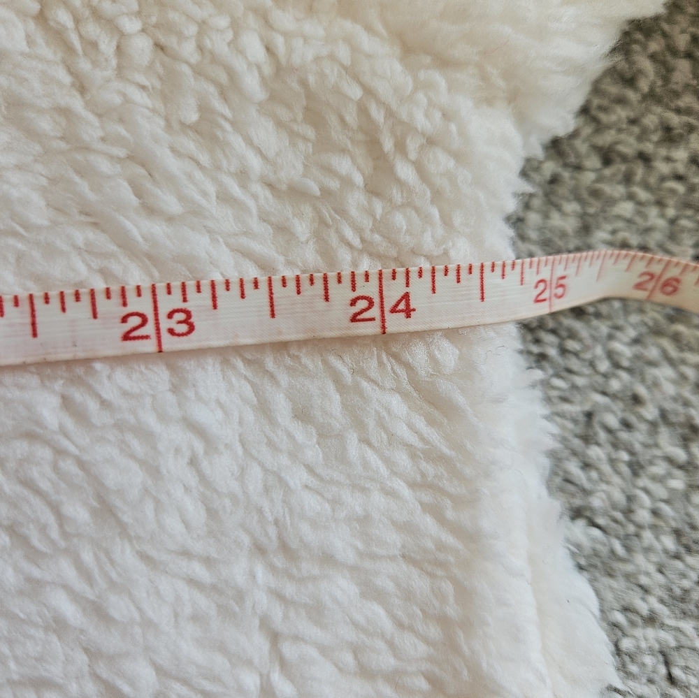 LOFT plus sherpa fleece pullover round neck sweatshirt, 16/18, white - Picture 9 of 11